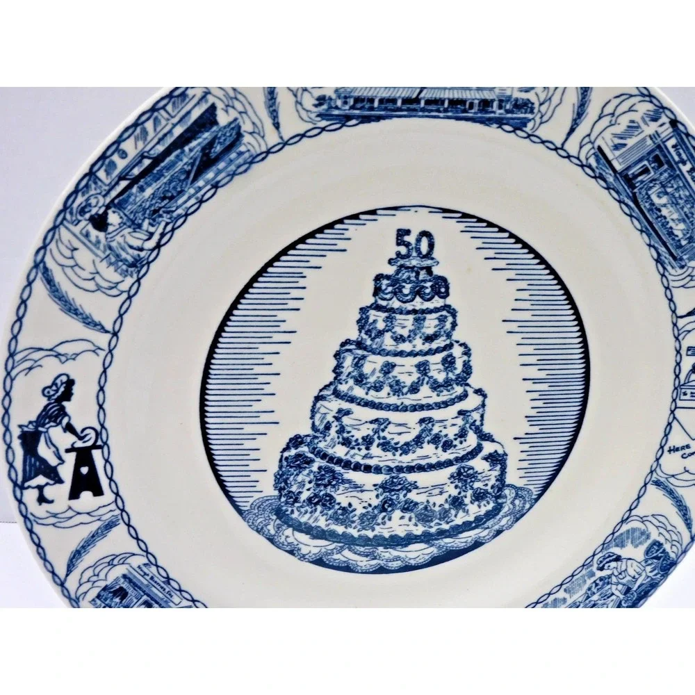 VTG Hough Bakeries 50th Anniversary Plate Kettlesprings Kilns 1903-1953 JC116
